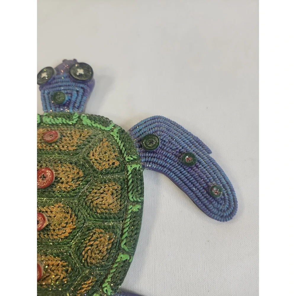 Vintage Ceramic Seaturtle Handpainted Paper Weight Table Decorative